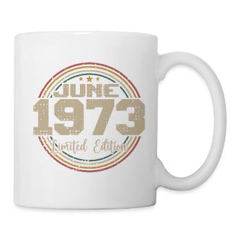 Geboren im Juni 1973 Geburtstag 11973 Juni 1973 Juni - Tasse - Weiß - Rechts