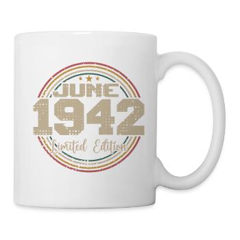 Born in June 1942 Birthday 11942 June 1942 June - Mug - white - Right