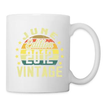 Juin 2012 Juin Cadeau Anniversaire June 2012 Rétro - Mug blanc - blanc - Droite