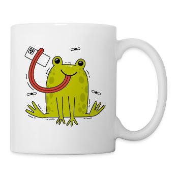 Grenouille et selfie - Mug blanc - blanc - Droite