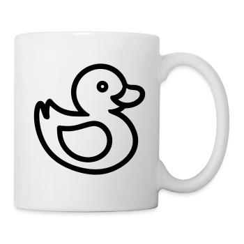 Ente - Tasse - Weiß - Rechts