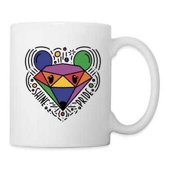 Shine Pride / LGBTQIA+ / pridedesigncontest2024 - Tasse - Weiß - Rechts