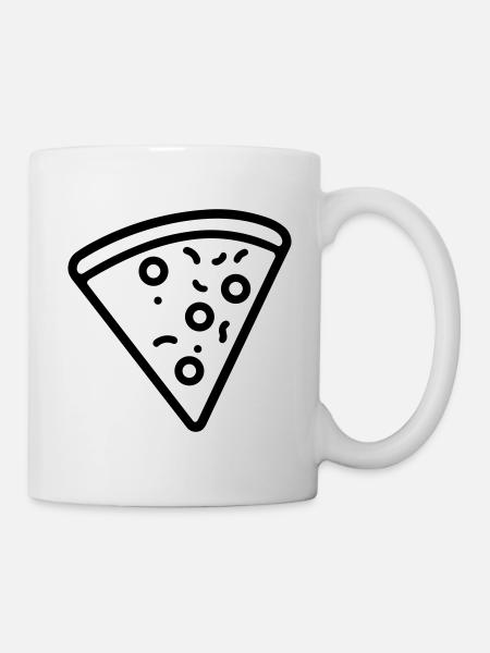 part de pizza - Mug blanc - blanc