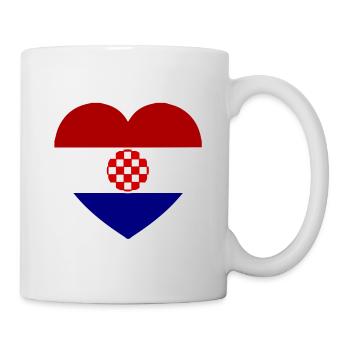 The heart of love for Croatia - Mug - white - Right