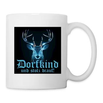 Deer village kid & proud of it Traditional costume fashion, village - Mug - white - Right