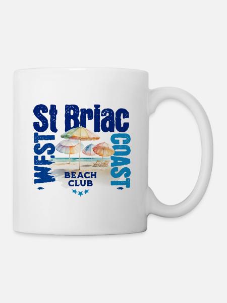 St. Briac Beach Club - Tasse - Weiß