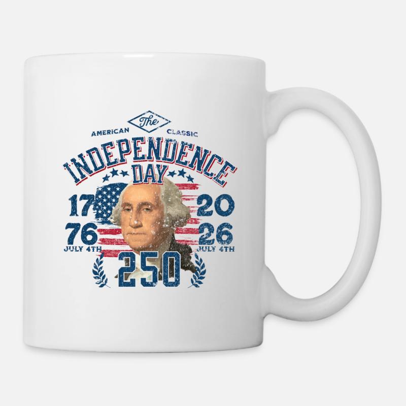 250th Independance day 1776 2026 1 - Mug blanc - blanc