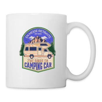 en mode retraite j'me barre en camping car - Mug blanc - blanc - Droite