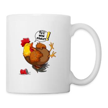Le Poulet Cartoon Mort de rire (mdr) - Mug blanc - blanc - Droite
