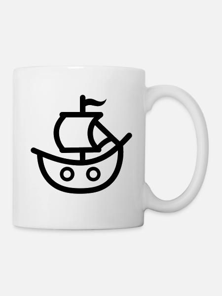 Piratenschiff - Tasse - Weiß