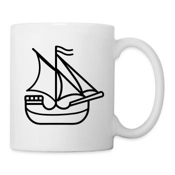Bateau pirate - Mug blanc - blanc - Droite