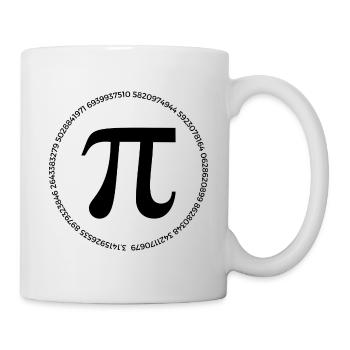 PI - Irrational Number - Math Shirt - PI Spiral - Mug - white - Right