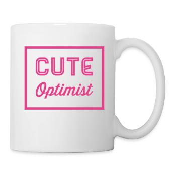 Cute optimist - Geschenkidee - Tasse - Weiß - Rechts