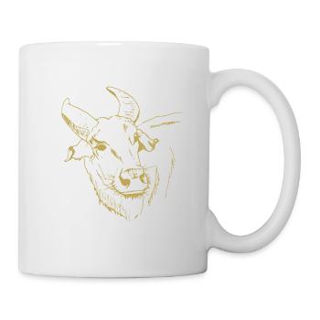 Illustrierte Designs mit Ochse - Tasse - Weiß - Rechts