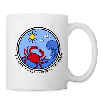 Krabbe und meer - Tasse - Weiß - Rechts