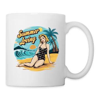 Retro Summer Loving Beach Vibes für einen - Tasse - Weiß - Rechts