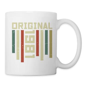 1981 Cadeau Rétro 1981 Cadeau Anniversaire 43 ans - Mug blanc - blanc - Droite