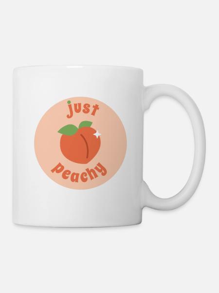 Nur pfirsichfarben - Tasse - Weiß