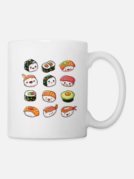 Kawaii Sushi Japon - Mug blanc - blanc