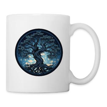 Baum, Ornamentbaum - Tasse - Weiß - Rechts