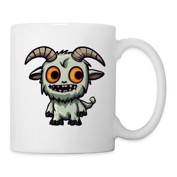 Bergziege Halloween Lustig Zombie - Tasse - Weiß - Rechts
