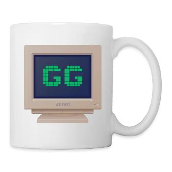 CRT design - GG (Good Game) - Mug blanc - blanc - Droite