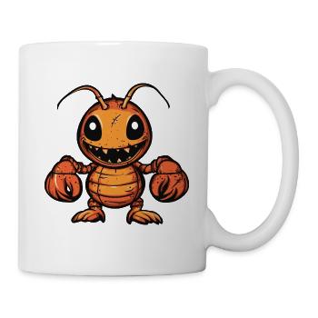 Hummer Krebs Halloween Lustig Zombie - Tasse - Weiß - Rechts
