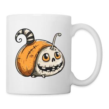 Schnecke Halloween Lustig Zombie - Tasse - Weiß - Rechts