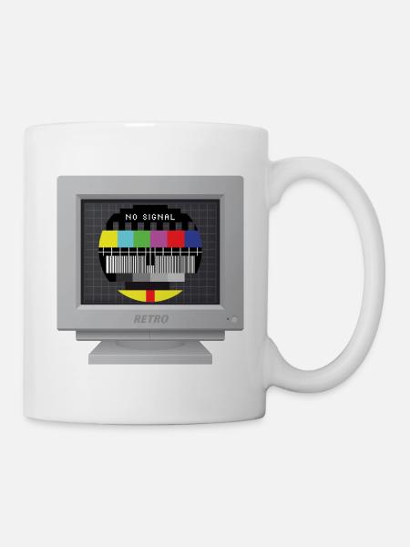 CRT-Design - Kein Signal (Mire) - Tasse - Weiß