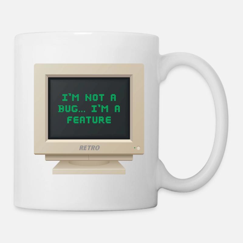 CRT Design - I am not a bug, I am a feature - Mug - white