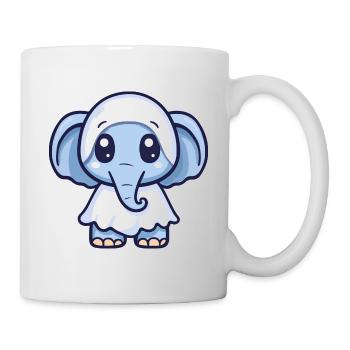 Mammut Halloween Lustig Geist - Tasse - Weiß - Rechts
