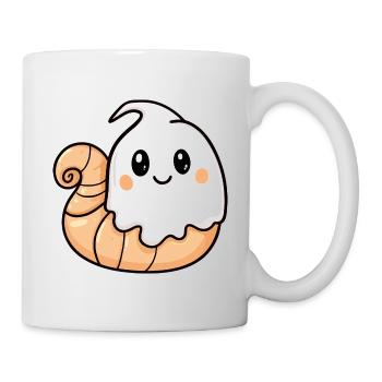 Schnecke Halloween Lustig Geist - Tasse - Weiß - Rechts