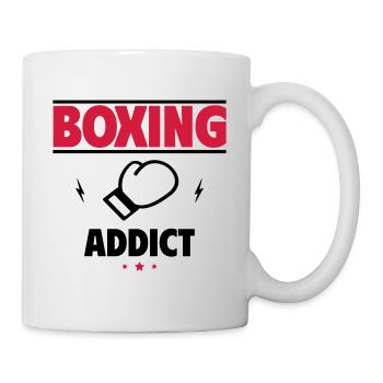 Boxing Addict – pour tous les passionnés de ring ! - Mug blanc - blanc - Droite