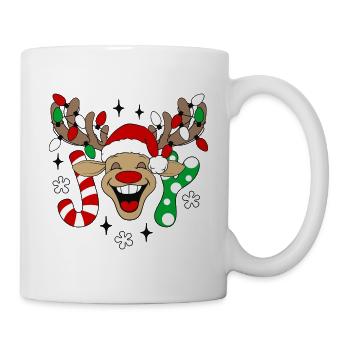 Rentier Rudolph Weihnachten Ugly Christmas Sweater - Tasse - Weiß - Rechts