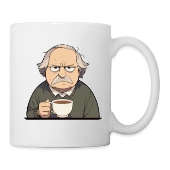 Papi cool avec un café - Mug blanc - blanc - Droite