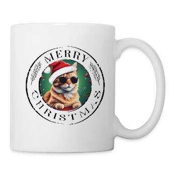 Cat Merry Christmas Weihnachten Katze - Mug - white - Right