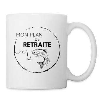 CADEAU RETRAITE PÊCHEUR / PECHEUR RETRAITÉ - Mug blanc - blanc - Droite