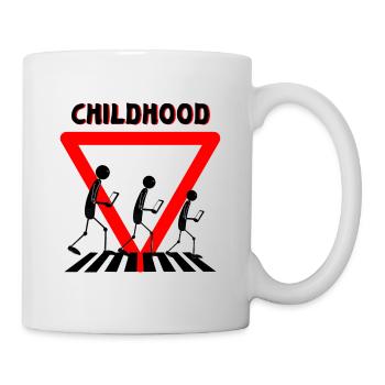 Kindheit Handy Verkehr Jugend - Tasse - Weiß - Rechts