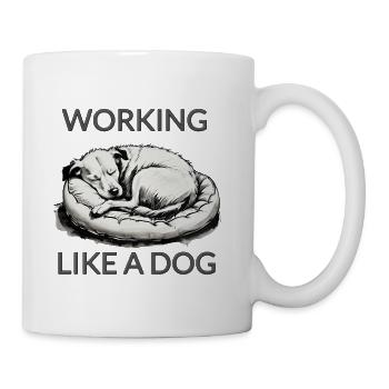 Work like a dog - Mug - white - Right