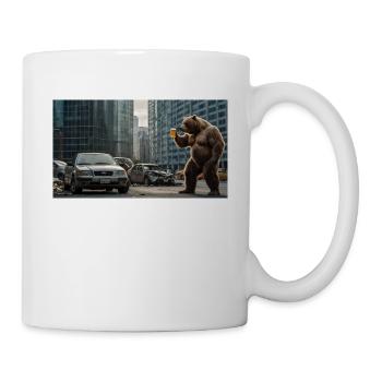 Bär Apokalypse Bier - Tasse - Weiß - Rechts