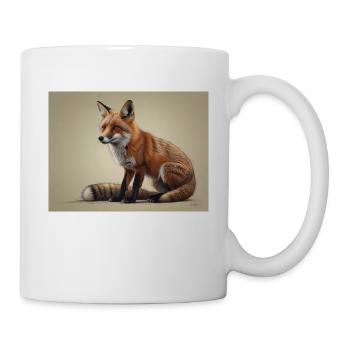 Fuchs Tier - Tasse - Weiß - Rechts