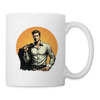 Ein starker Mann - Tasse - Weiß - Rechts