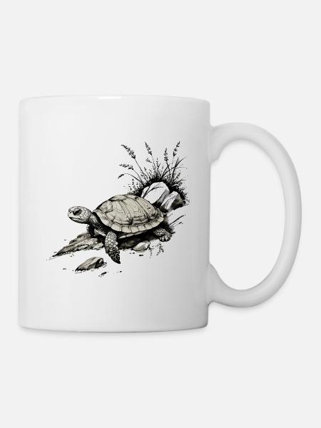 Schildkröte - Tasse - Weiß
