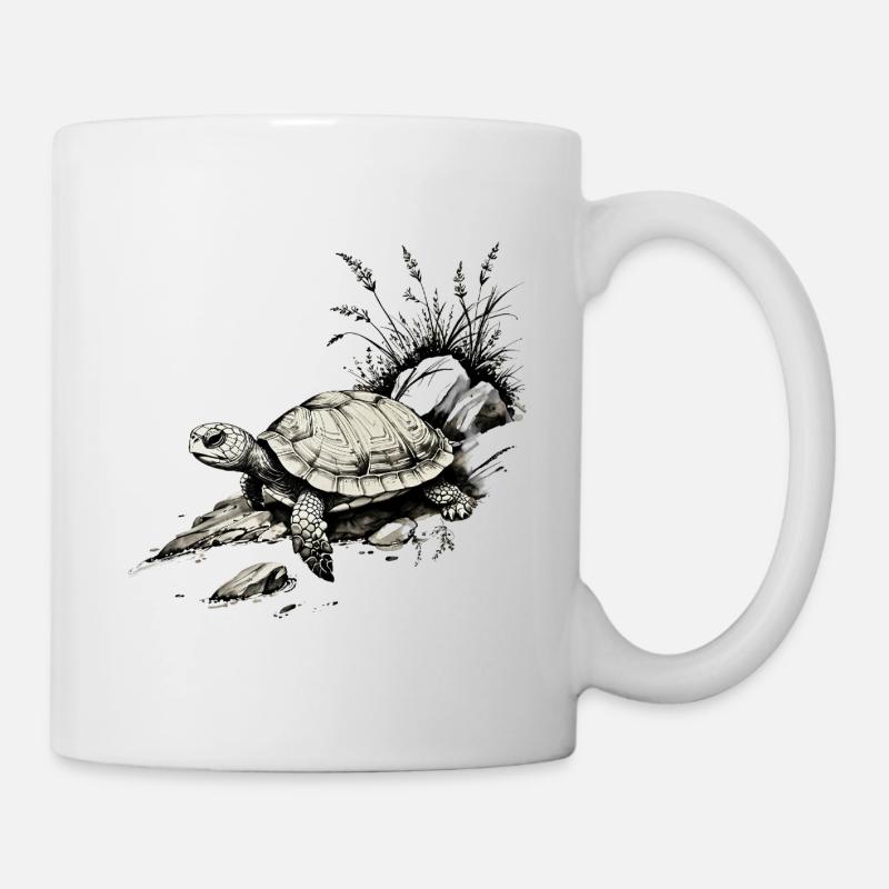 Schildkröte - Tasse - Weiß