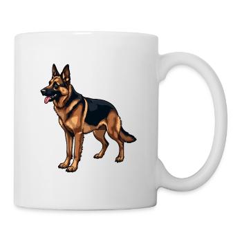 Deutscher Schäferhund German Shepherd dog Owczarek - Tasse - Weiß - Rechts