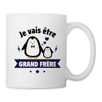 je vais être grand frère,annonce de grossesse - Mug blanc - blanc - Droite