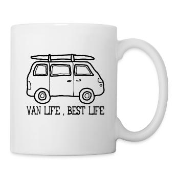 Aus dem Leben, Bestes Leben - Tasse - Weiß - Rechts