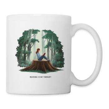 La lecture est ma thérapie – Livres et relaxation - Mug blanc - blanc - Droite