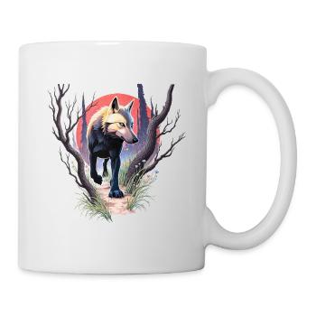 Wolf on the hunt - Mug - white - Right