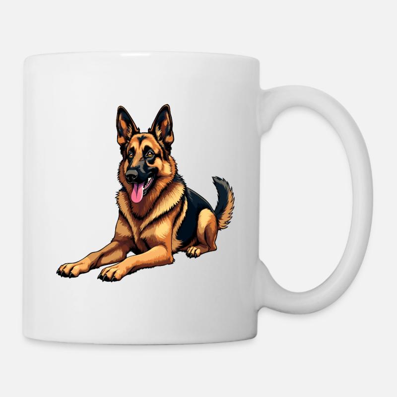 Deutscher Schäferhund German Shepherd dog Owczarek - Tasse - Weiß
